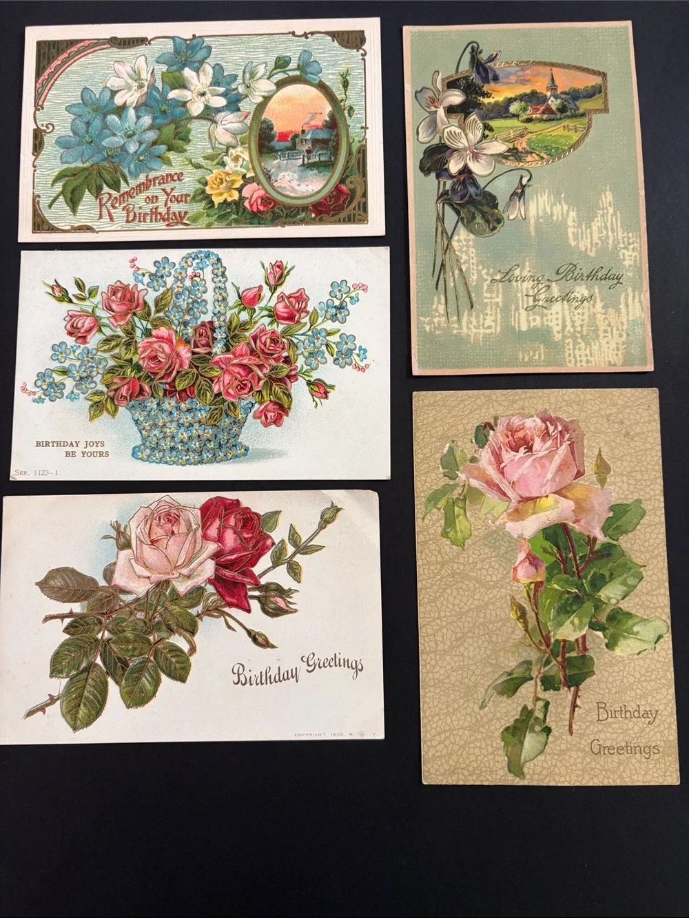 Lot 113: Vintage Happy Birthday Post Cards